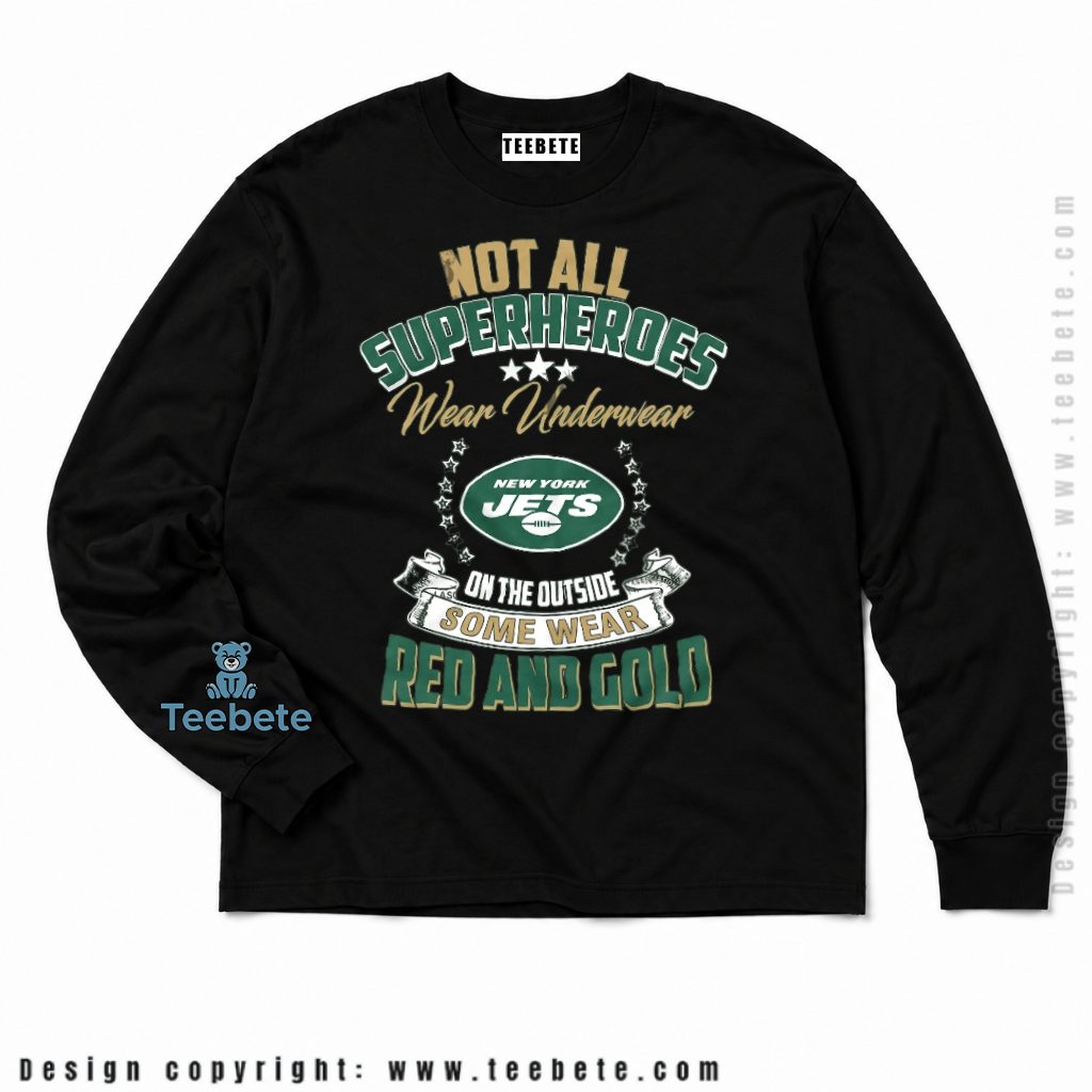 New York Jets Superhero Underwear Fan Long Sleeve New York Jets Superhero Underwear Fan Long Sleeve