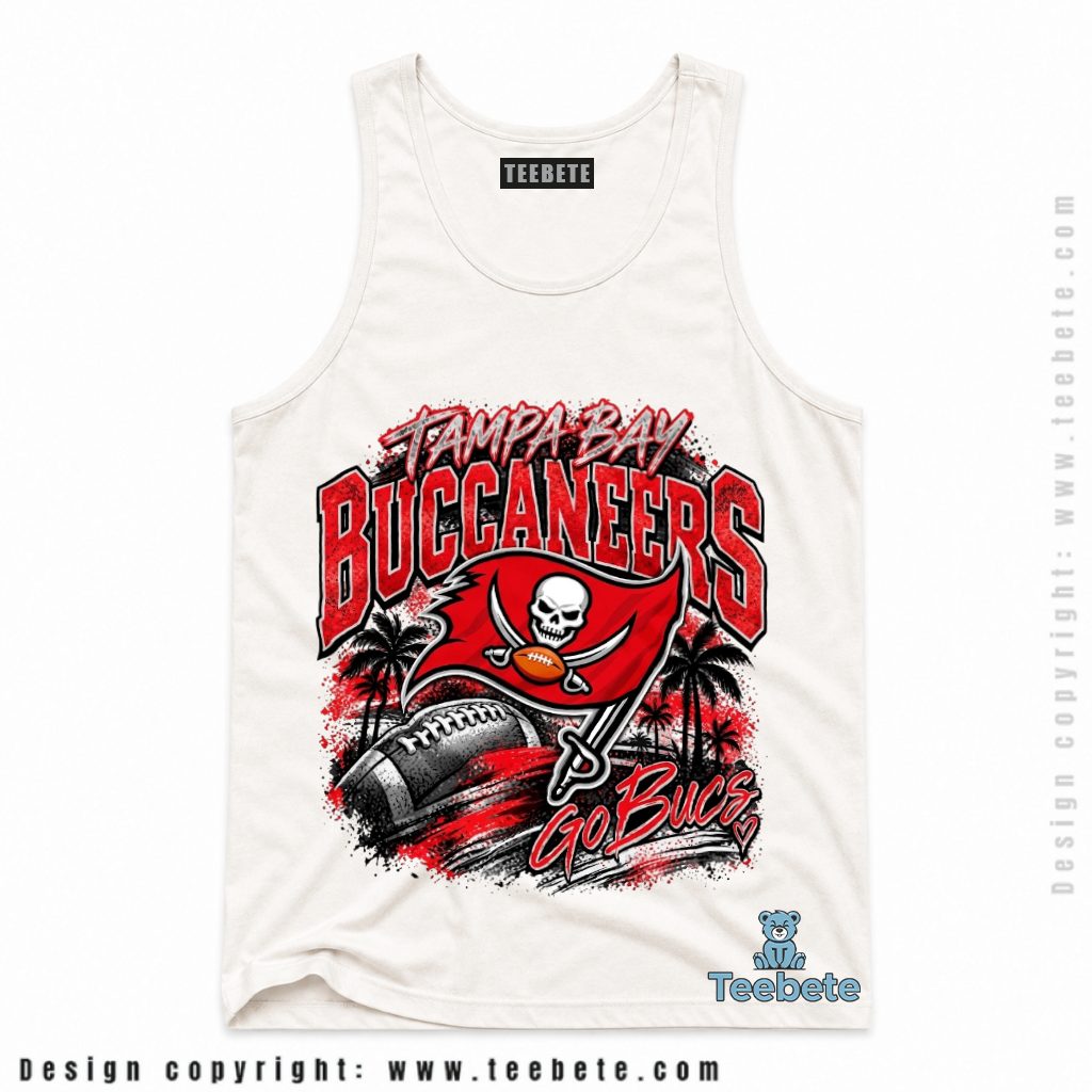 Tampa Bay Buccaneers Go Bucs Skull Flag Tanktop Tampa Bay Buccaneers Go Bucs Skull Flag Tanktop