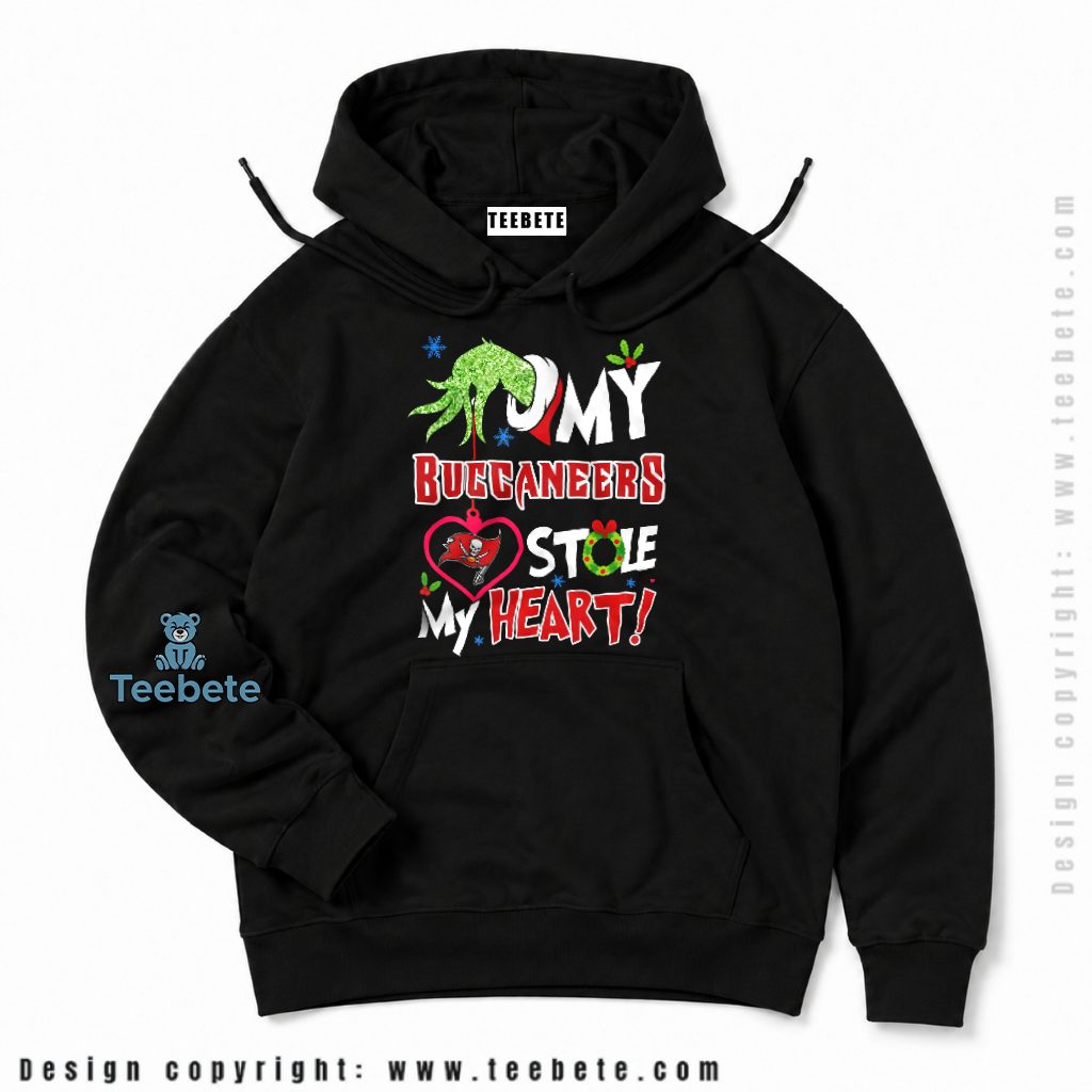 Tampa Bay Buccaneers Grinch Hand Stole Heart Hoodie Tampa Bay Buccaneers Grinch Hand Stole Heart Hoodie