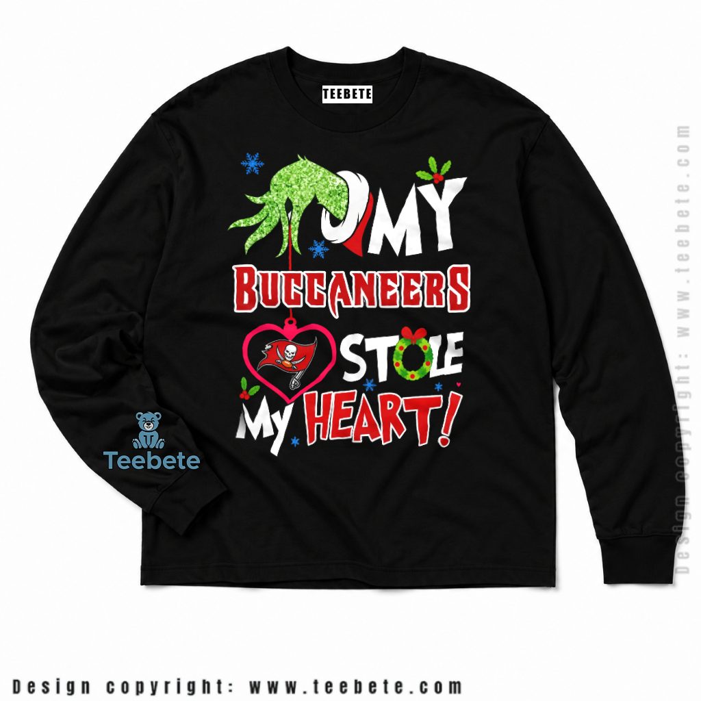 Tampa Bay Buccaneers Grinch Hand Stole Heart Long Sleeve Tampa Bay Buccaneers Grinch Hand Stole Heart Long Sleeve