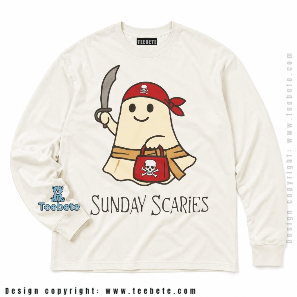 Tampa Bay Buccaneers Halloween Ghost Sunday Scaries Long Sleeve Tampa Bay Buccaneers Halloween Ghost Sunday Scaries Long Sleeve