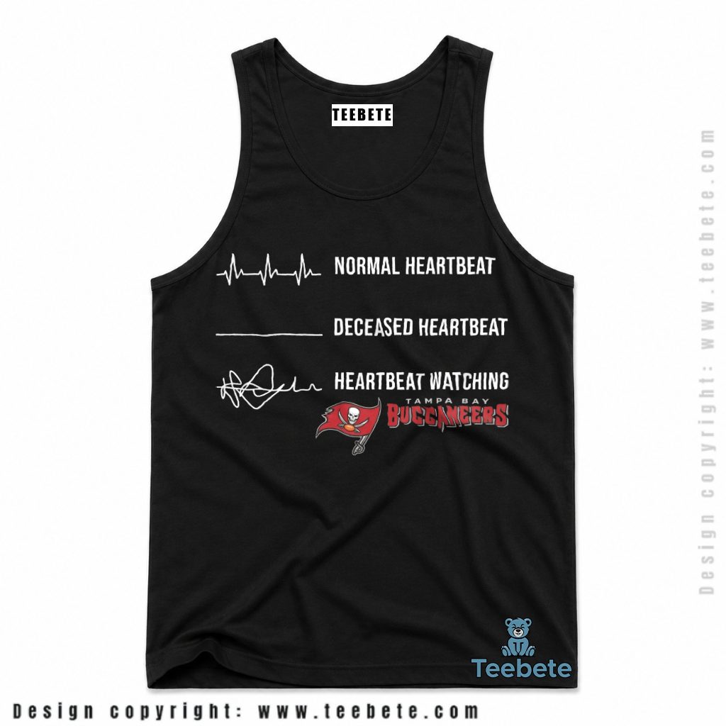 Tampa Bay Buccaneers Heartbeat Watching Football Tanktop Tampa Bay Buccaneers Heartbeat Watching Football Tanktop