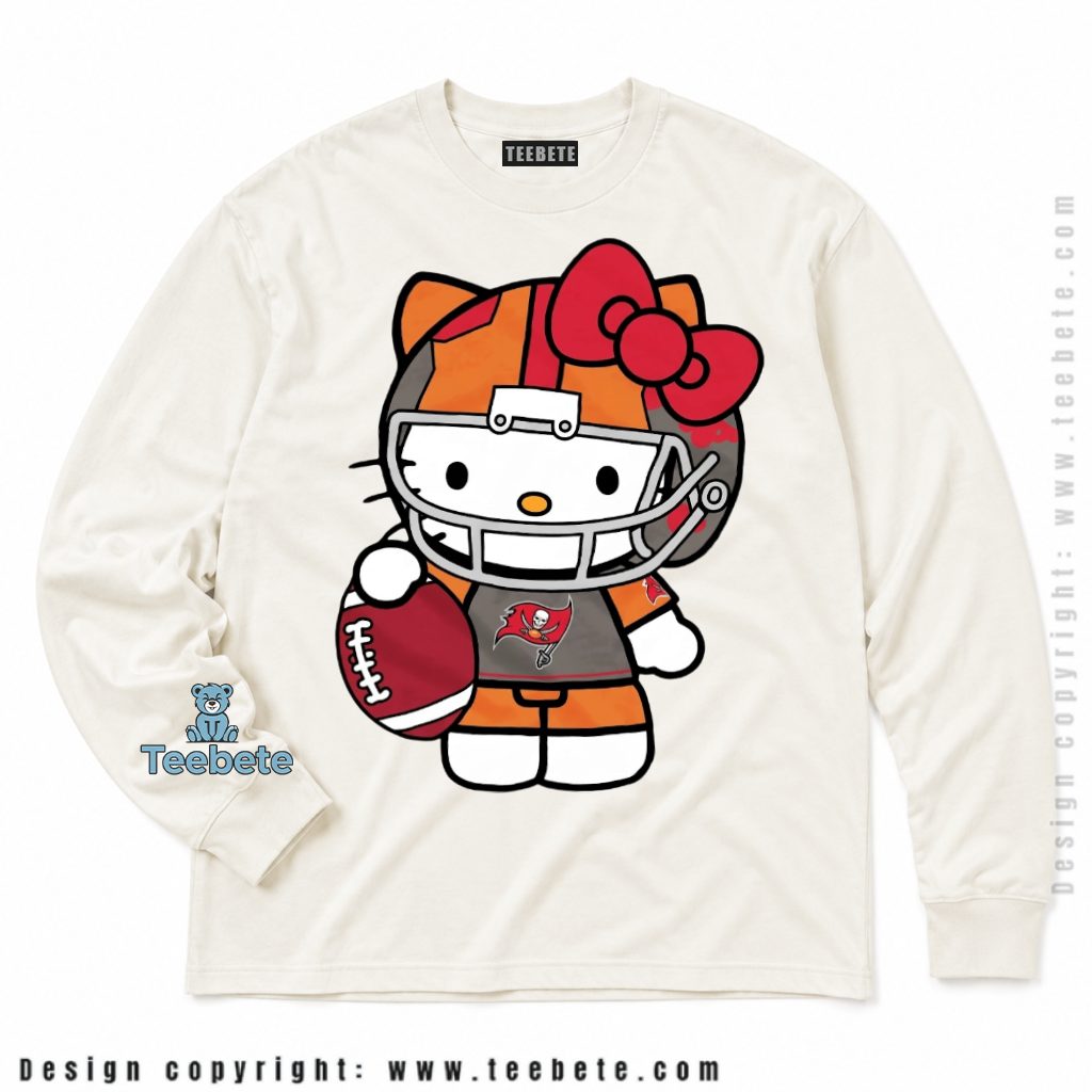 Tampa Bay Buccaneers Hello Kitty Helmet Football Long Sleeve Tampa Bay Buccaneers Hello Kitty Helmet Football Long Sleeve