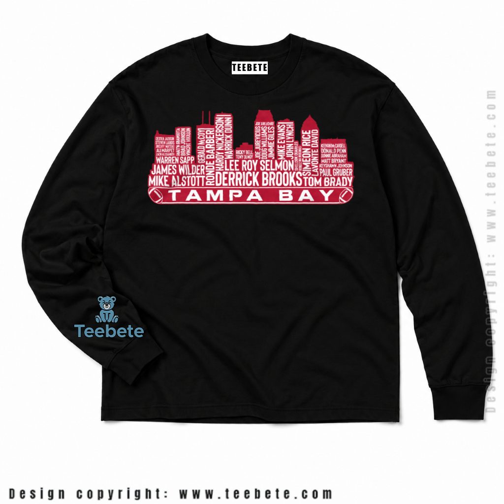 Tampa Bay Buccaneers Legends Skyline Names Long Sleeve Tampa Bay Buccaneers Legends Skyline Names Long Sleeve