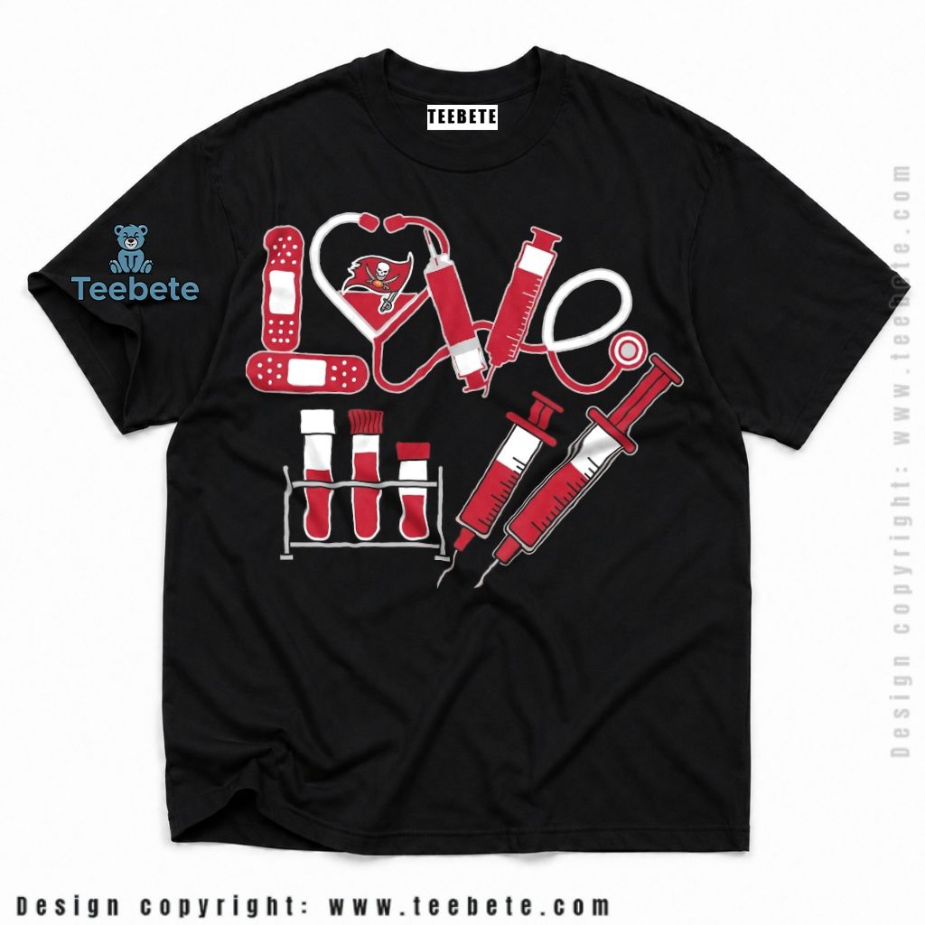 Tampa Bay Buccaneers Love Nurse Stethoscope Shirt