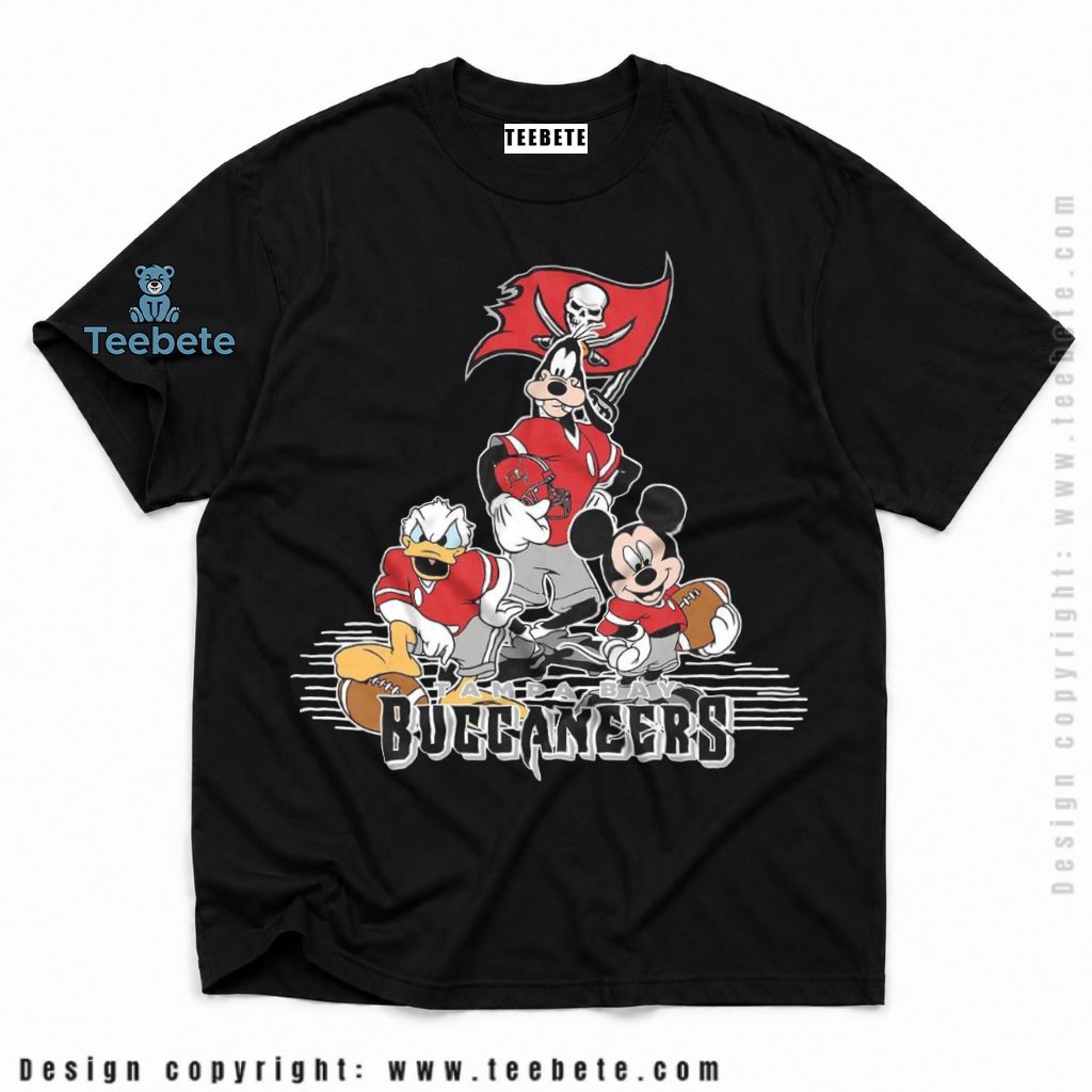 Tampa Bay Buccaneers Mickey Goofy Donald Trio Shirt