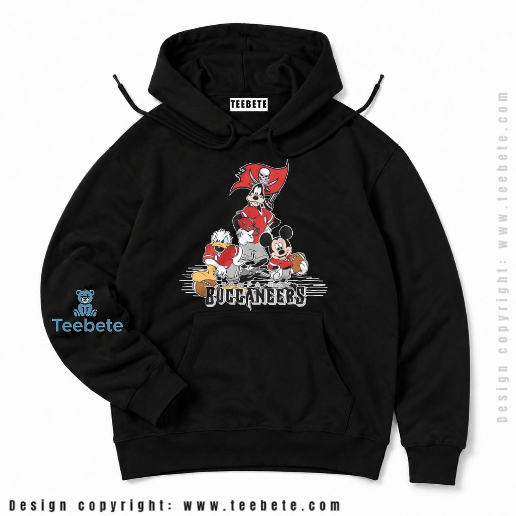Tampa Bay Buccaneers Mickey Goofy Donald Trio Hoodie Tampa Bay Buccaneers Mickey Goofy Donald Trio Hoodie