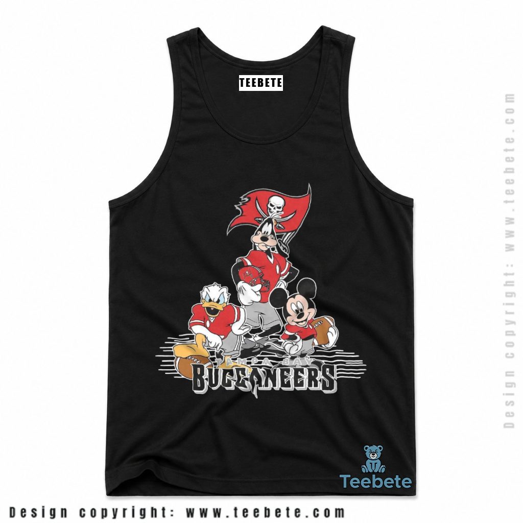 Tampa Bay Buccaneers Mickey Goofy Donald Trio Tanktop Tampa Bay Buccaneers Mickey Goofy Donald Trio Tanktop