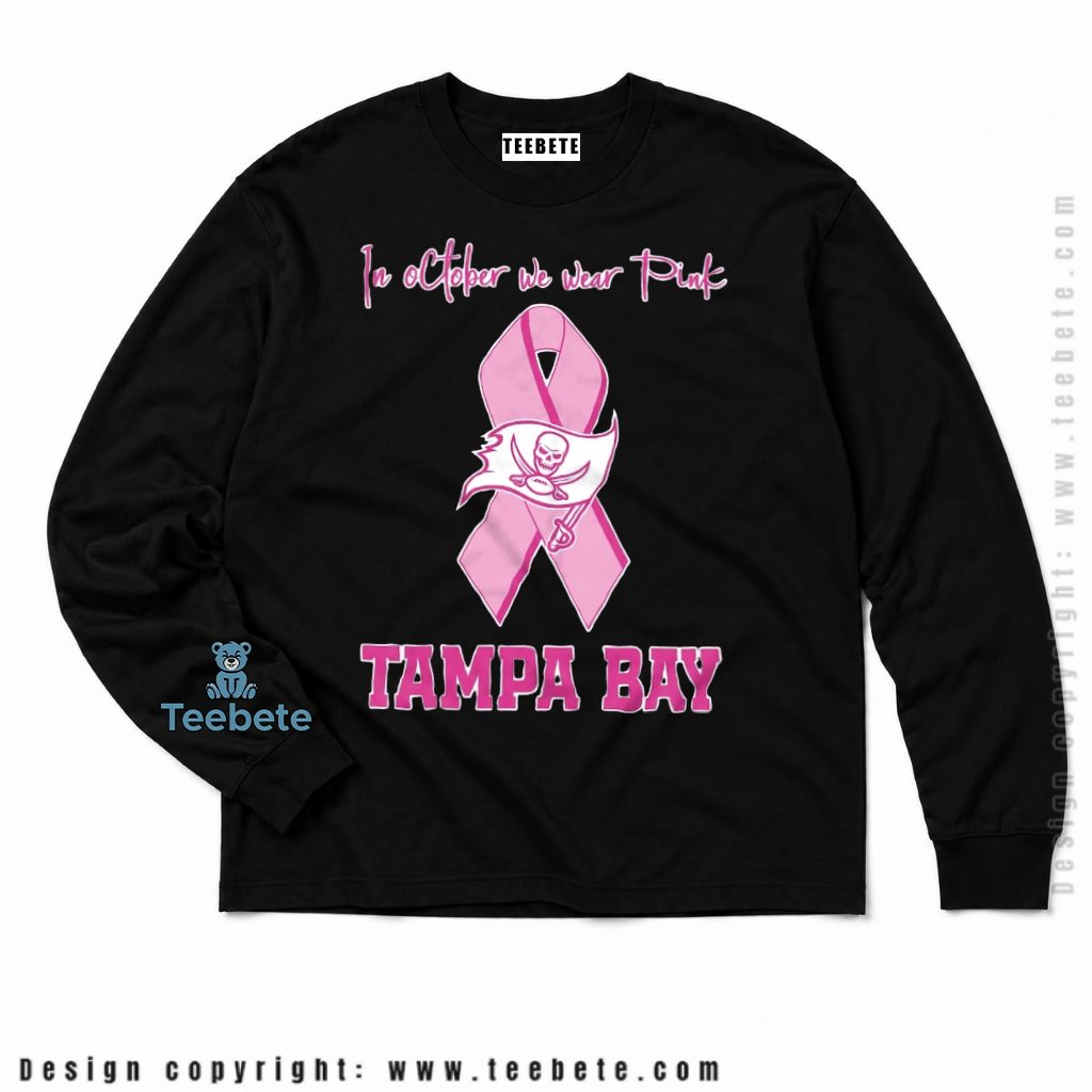 Tampa Bay Buccaneers October Pink Ribbon Awareness Long Sleeve Tampa Bay Buccaneers October Pink Ribbon Awareness Long Sleeve
