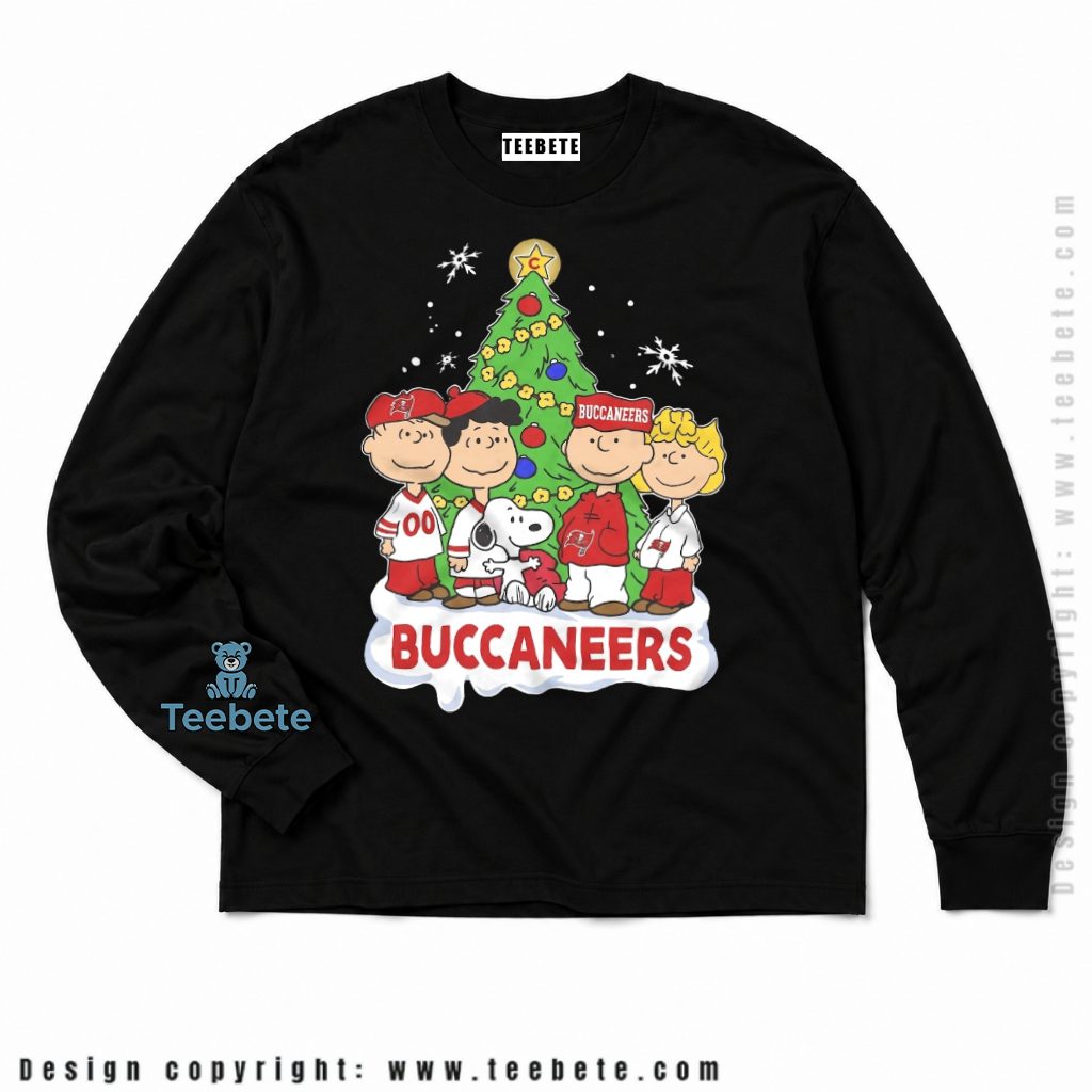 Tampa Bay Buccaneers Peanuts Gang Christmas Tree Long Sleeve Tampa Bay Buccaneers Peanuts Gang Christmas Tree Long Sleeve