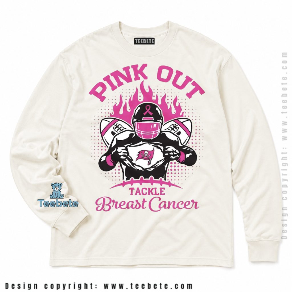 Tampa Bay Buccaneers Pink Out Tackle Cancer Long Sleeve Tampa Bay Buccaneers Pink Out Tackle Cancer Long Sleeve