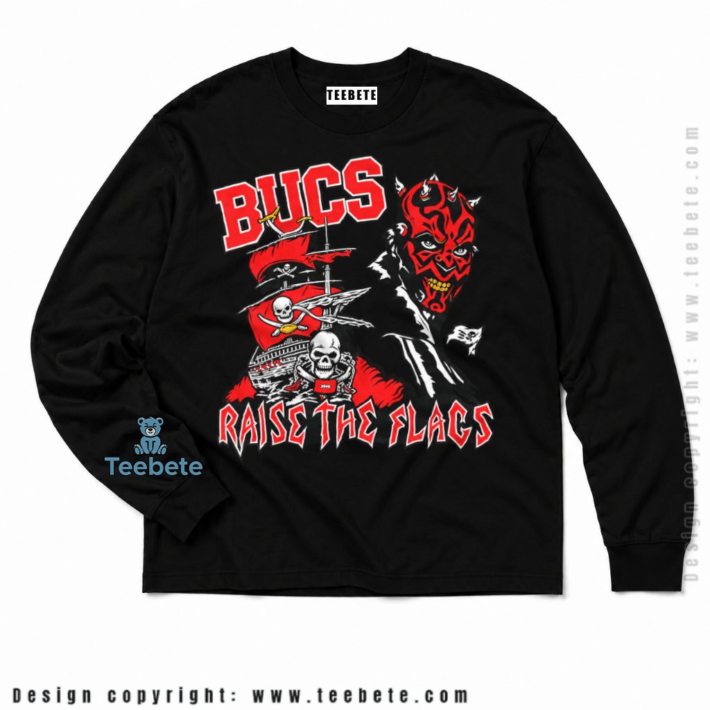 Tampa Bay Buccaneers Raise Flags Pirate Skull Long Sleeve Tampa Bay Buccaneers Raise Flags Pirate Skull Long Sleeve