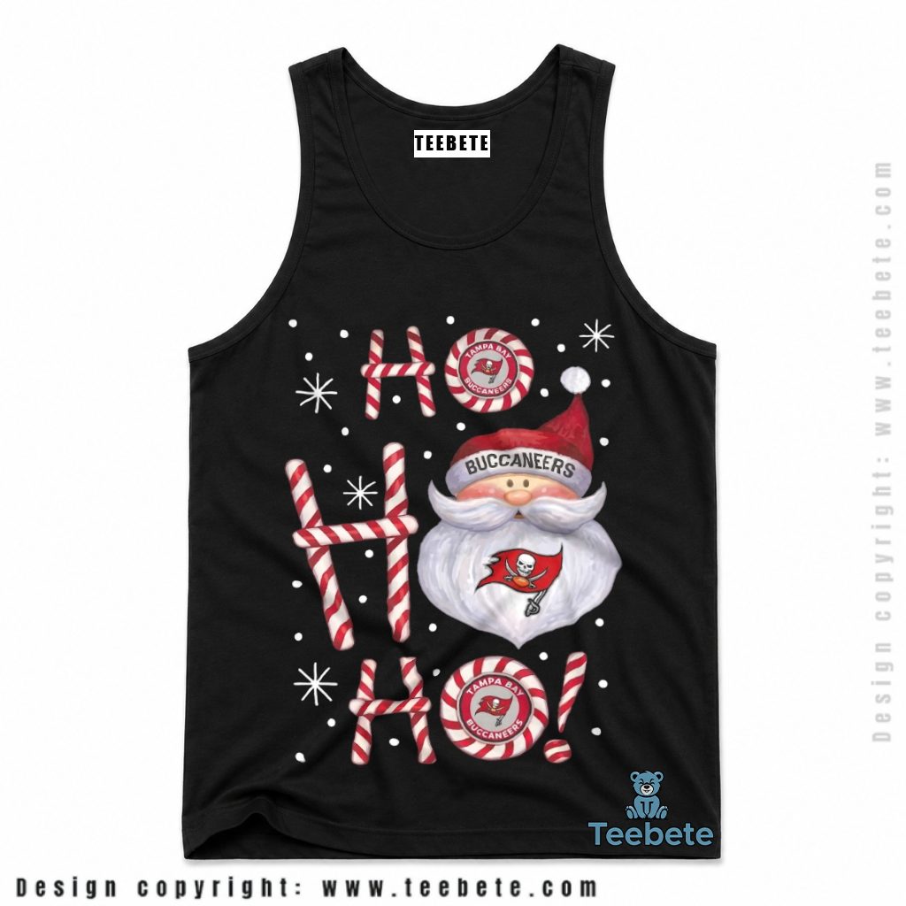 Tampa Bay Buccaneers Santa Ho Candy Cane Tanktop Tampa Bay Buccaneers Santa Ho Candy Cane Tanktop