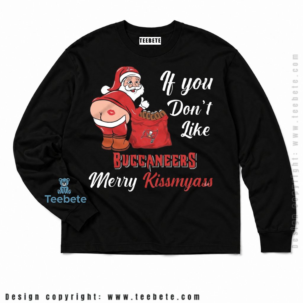 Tampa Bay Buccaneers Santa Spanking Merry Kissmyass Long Sleeve Tampa Bay Buccaneers Santa Spanking Merry Kissmyass Long Sleeve