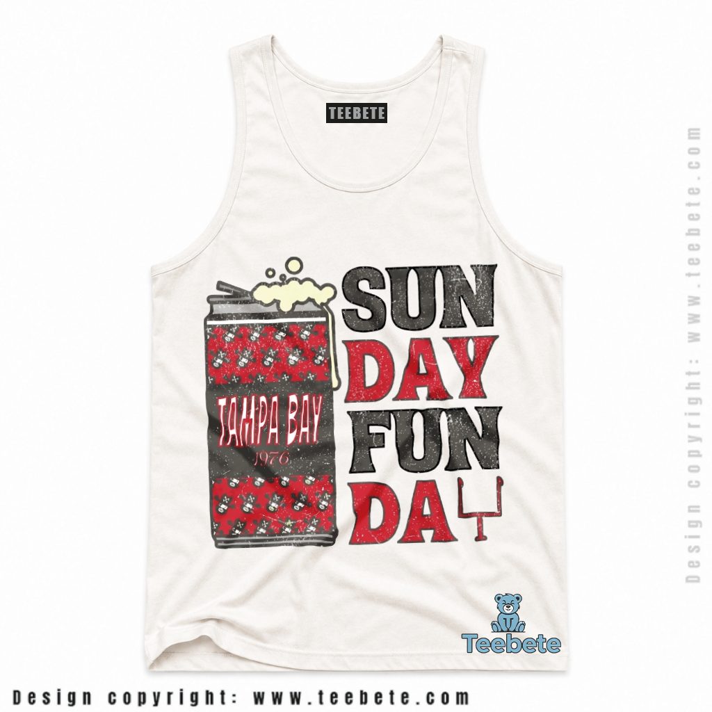 Tampa Bay Buccaneers Sunday Funday Beer Can Tanktop Tampa Bay Buccaneers Sunday Funday Beer Can Tanktop