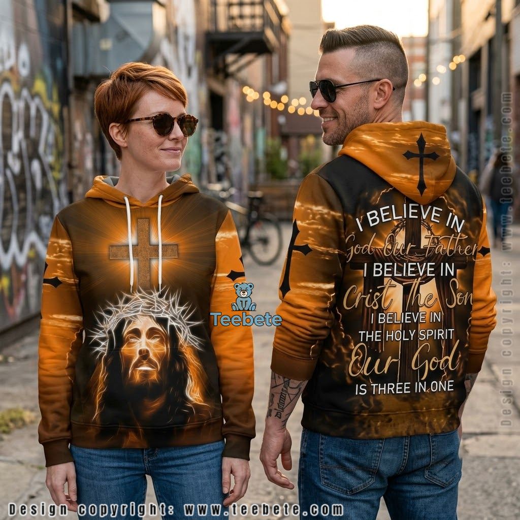 Jesus Holy Trinity I Believe All Over Print 3D Hoodie