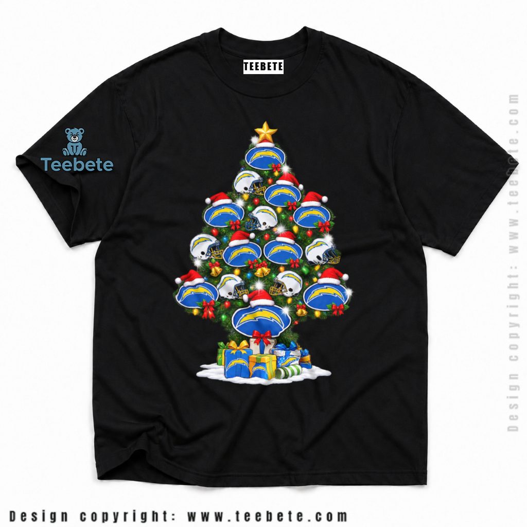 Los Angeles Chargers Christmas Tree Logo Shirt