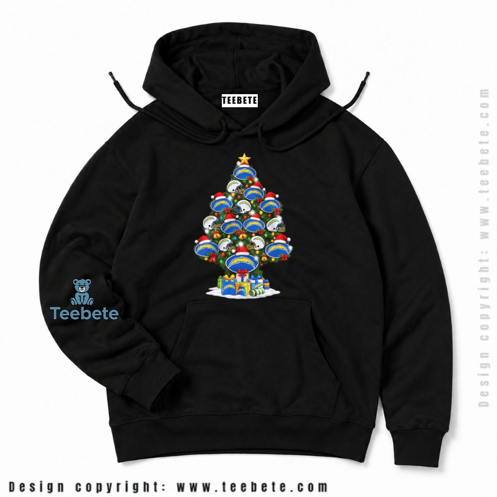 Los Angeles Chargers Christmas Tree Logo Hoodie Los Angeles Chargers Christmas Tree Logo Hoodie