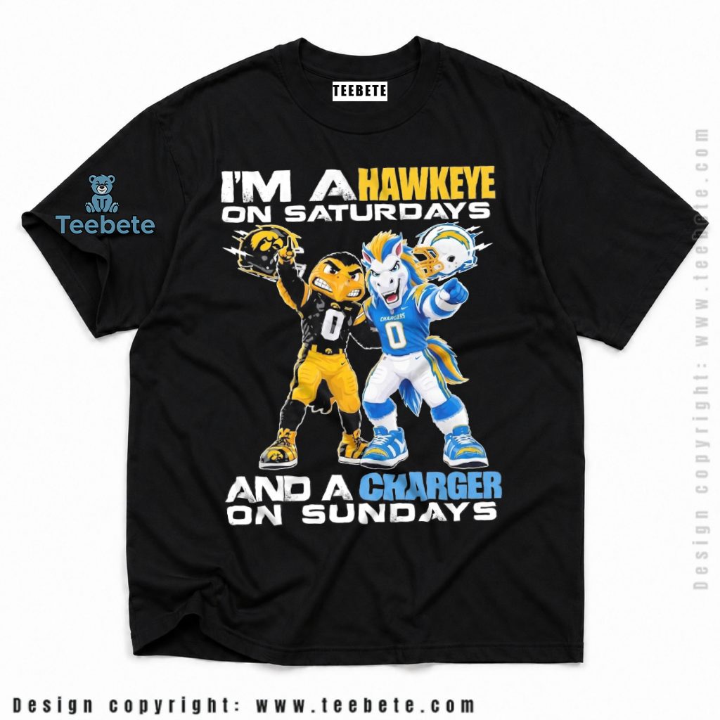 Los Angeles Chargers Iowa Hawkeyes Mascot Football Shirt