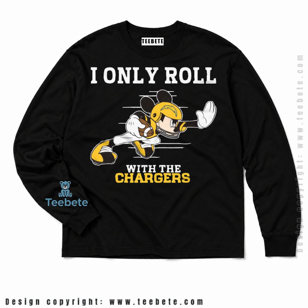 Los Angeles Chargers Mickey Mouse Running Back Cool Long Sleeve Los Angeles Chargers Mickey Mouse Running Back Cool Long Sleeve