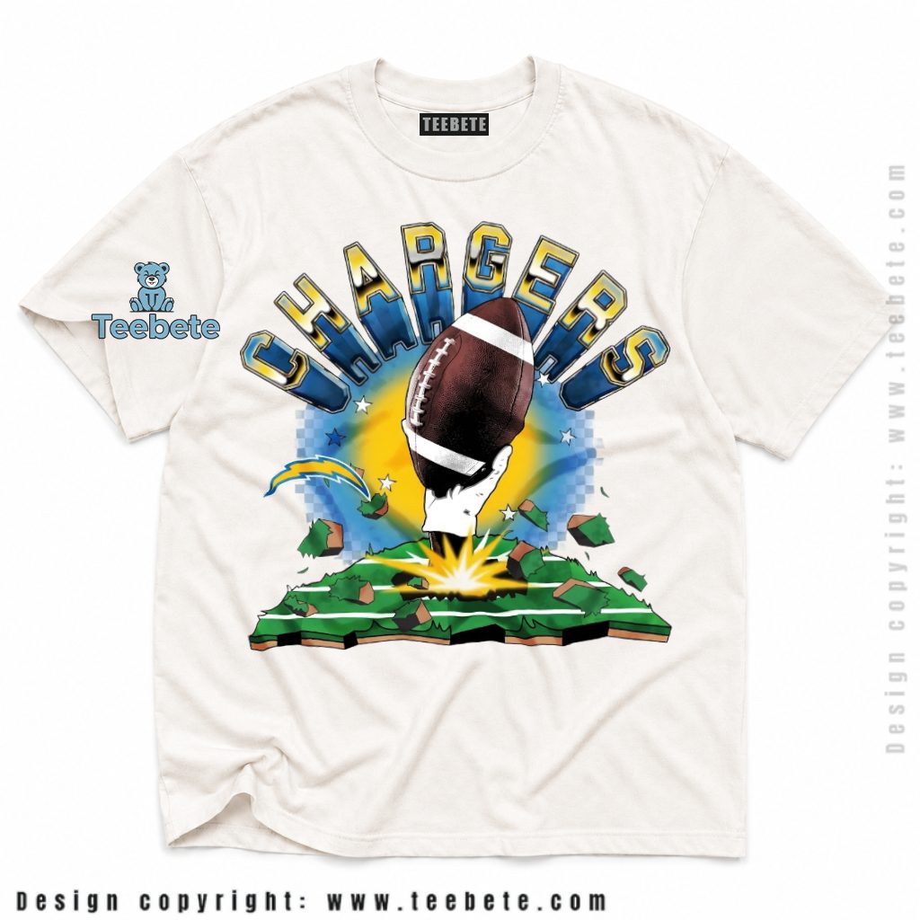 Los Angeles Chargers Retro Vintage Football Field Shirt