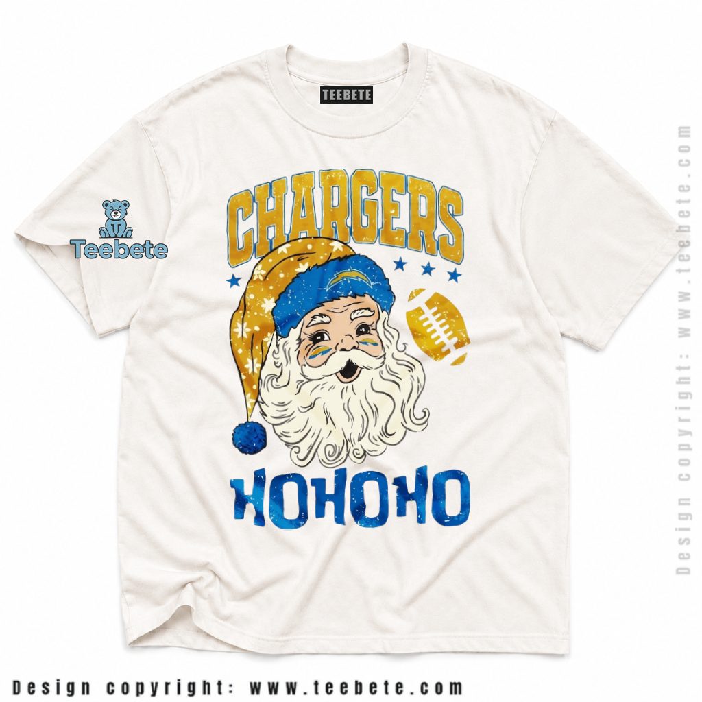 Los Angeles Chargers Santa Claus Holiday Christmas Shirt