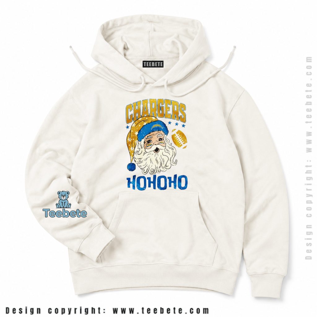 Los Angeles Chargers Santa Claus Holiday Christmas Hoodie Los Angeles Chargers Santa Claus Holiday Christmas Hoodie