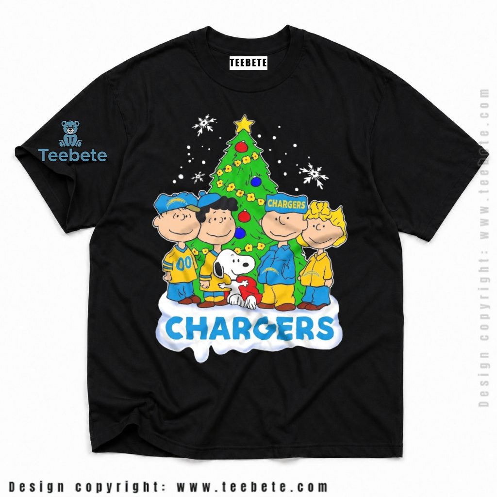 Los Angeles Chargers Snoopy Peanuts Christmas Tree Shirt